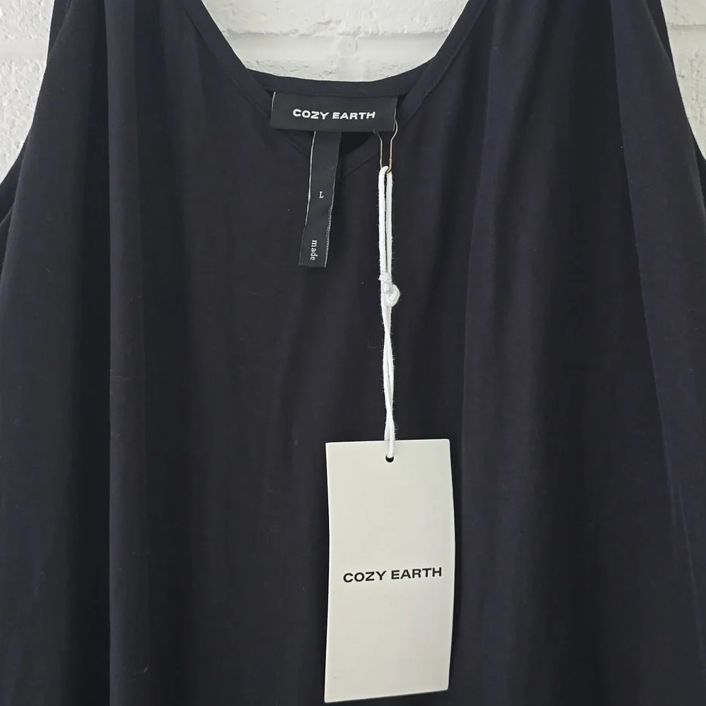 Cozy Earth Women's Sunset Slip Dress Blac Color Size L - Picture 5 of 7